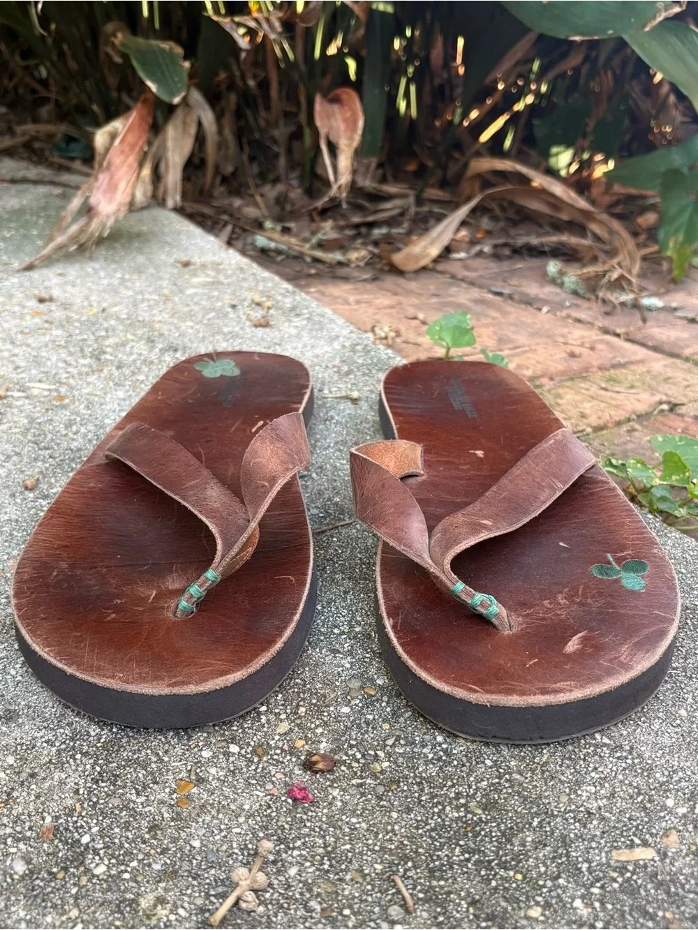 American Eagle AEO Brown Leather Men’s Thong Sandal Sz 9 Casual Preppy College